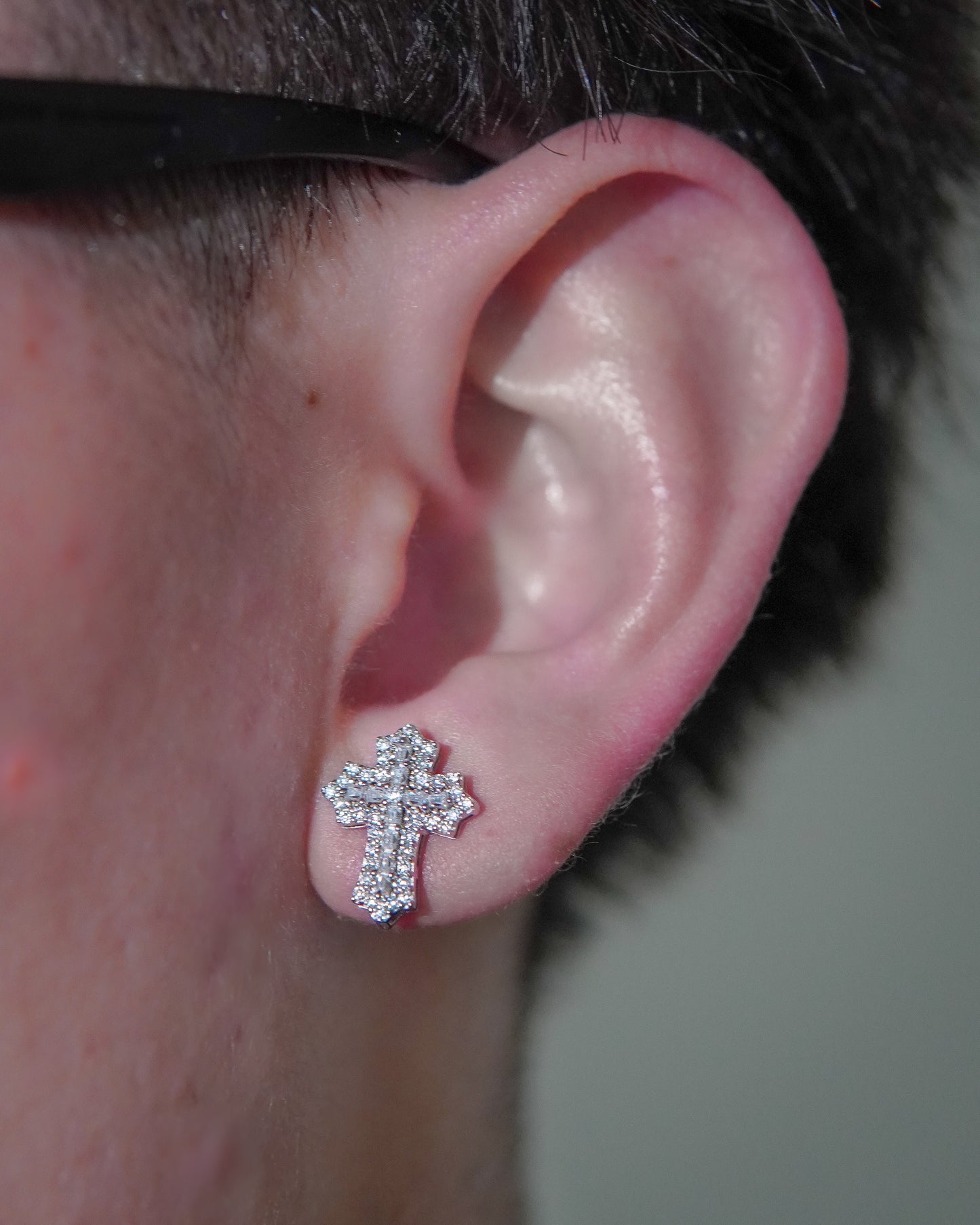 Moissanite Diamond Cross Earrings - Lavenir Jewelry