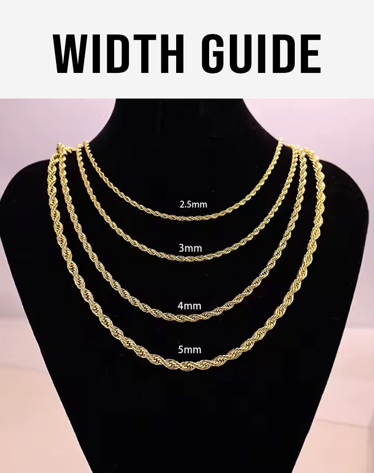 Rope Chain - 18K Gold - Lavenir Jewelry