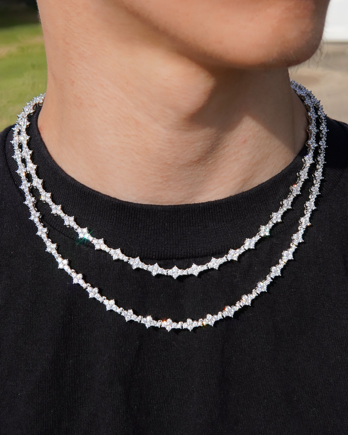Diamond Tennis Chain - Starred
