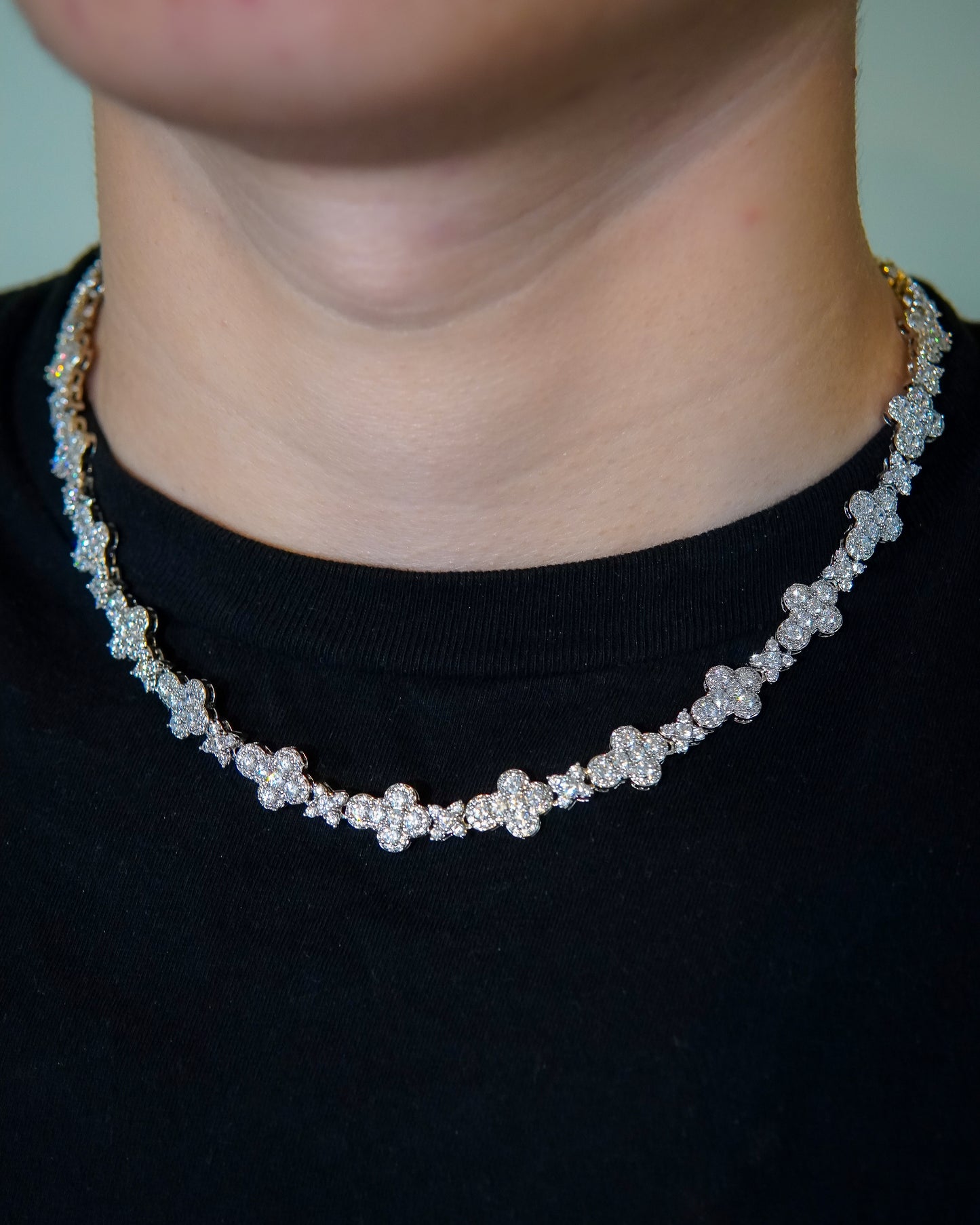 Diamond Cross Link Chain - Lavenir Jewelry