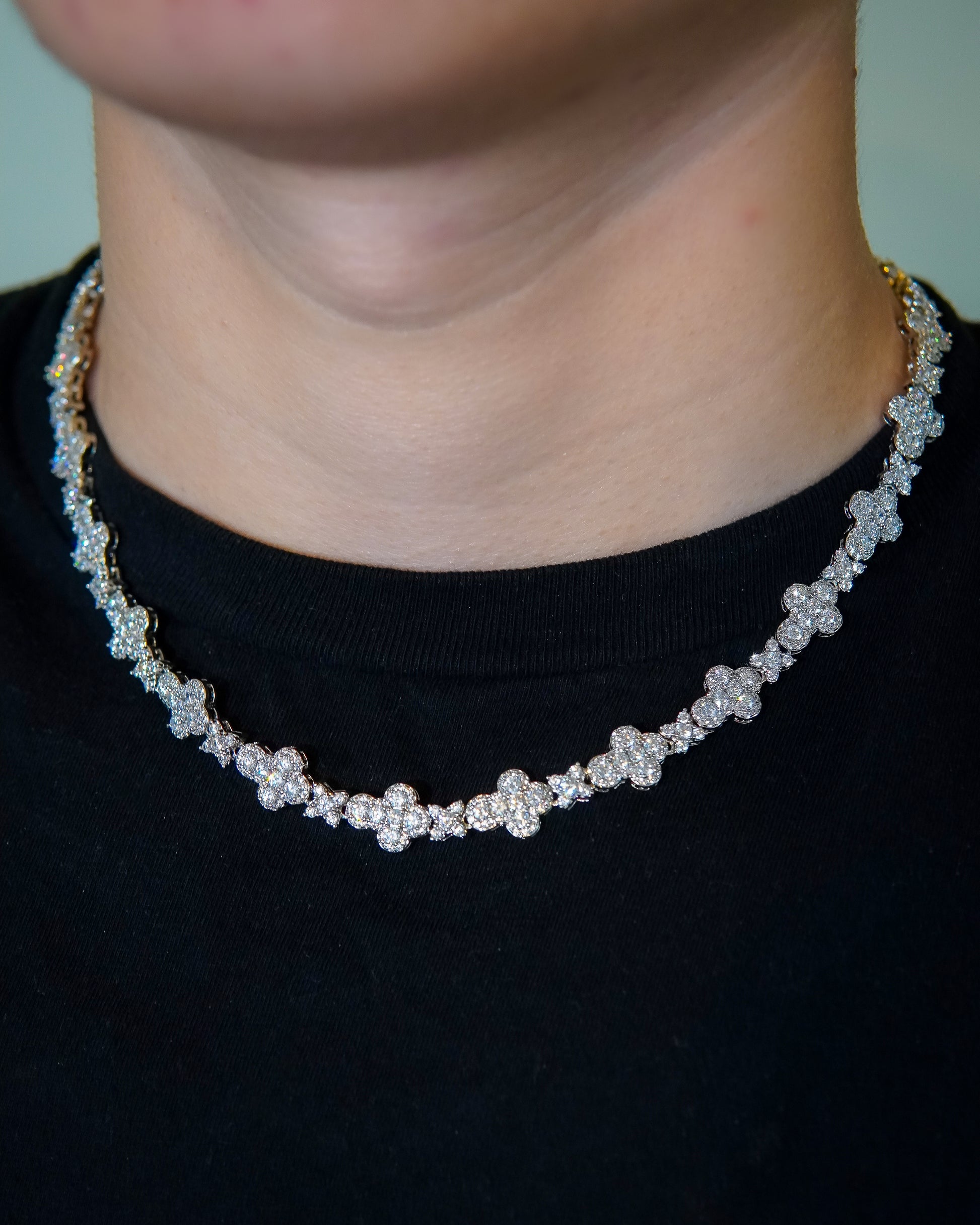 Diamond Cross Link Chain - Lavenir Jewelry