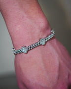 Diamond Clover Bracelet - 14K White Gold