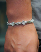 Diamond Clover Bracelet - 14K White Gold - Lavenir Jewelry