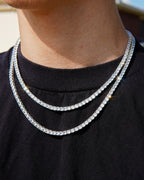 Diamond Tennis Chain - 14K White Gold (All Sizes) - Lavenir Jewelry
