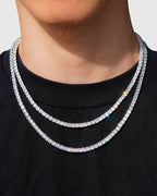 Diamond Tennis Chain - 14K White Gold (All Sizes)