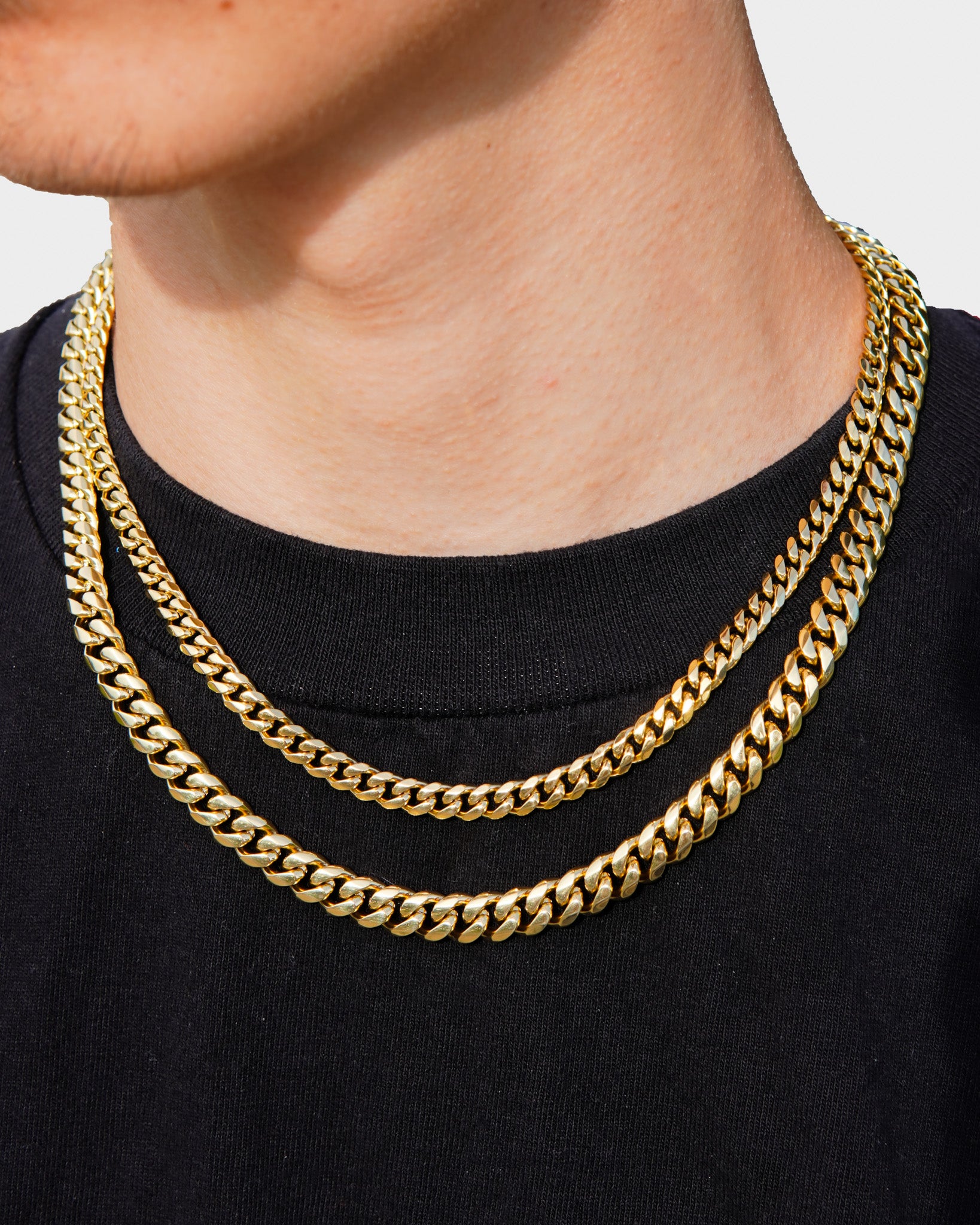 Cuban Link Chain - 18K Gold (All Sizes)