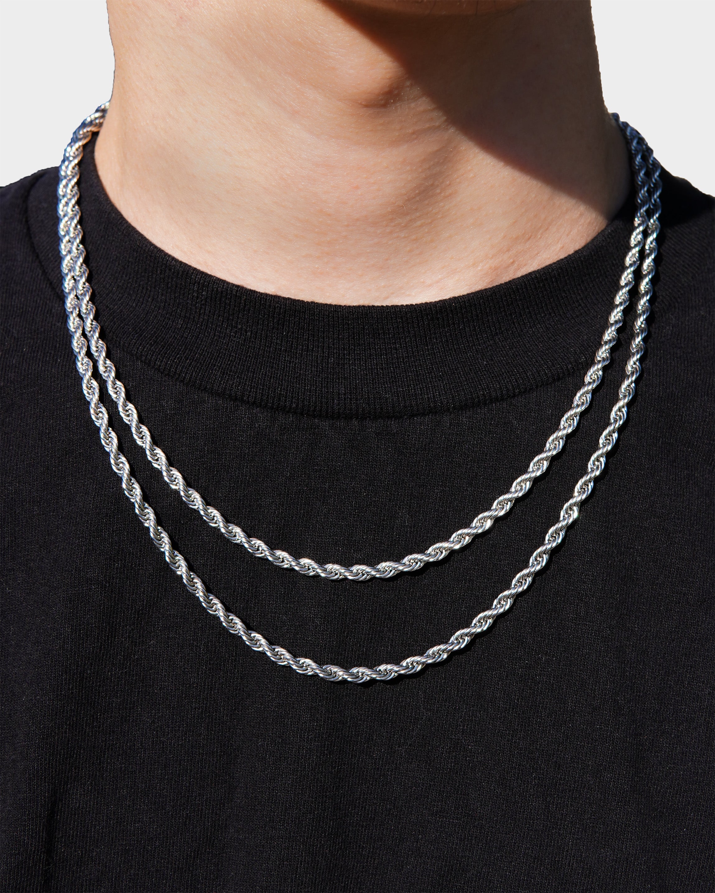 Rope Chain - 14K White Gold (All Sizes)
