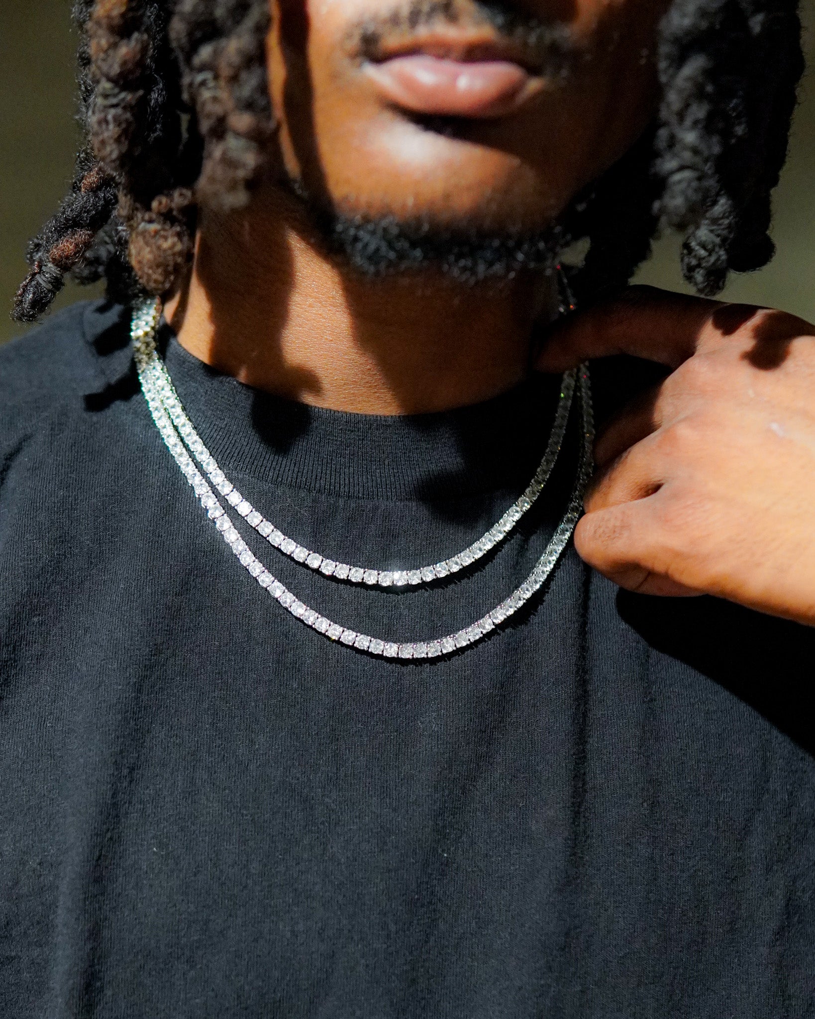 Diamond Tennis Chain - 14K White Gold (All Sizes) - Lavenir Jewelry