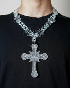 Lavenir Jewelry premium jewelry bundle featuring a clear cross pendant and chunky chain necklace