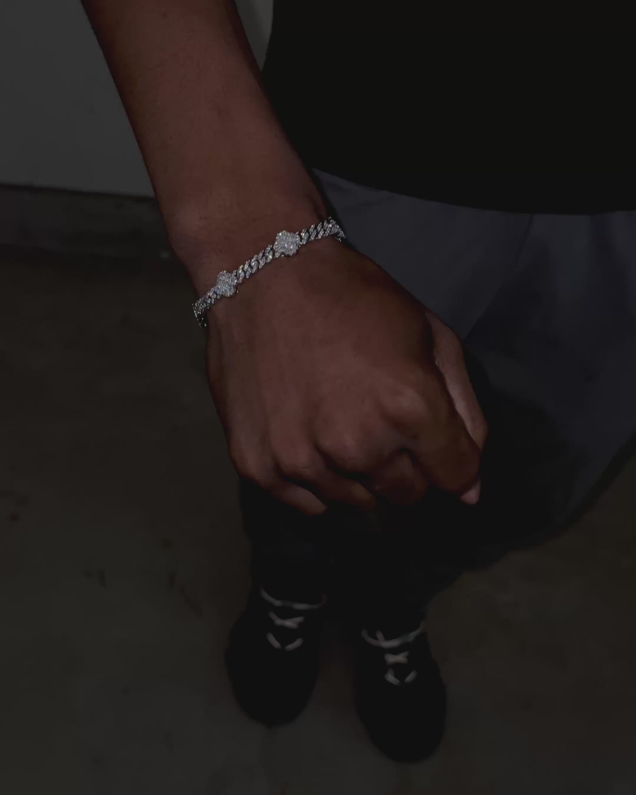 Diamond Clover Bracelet - 14K White Gold