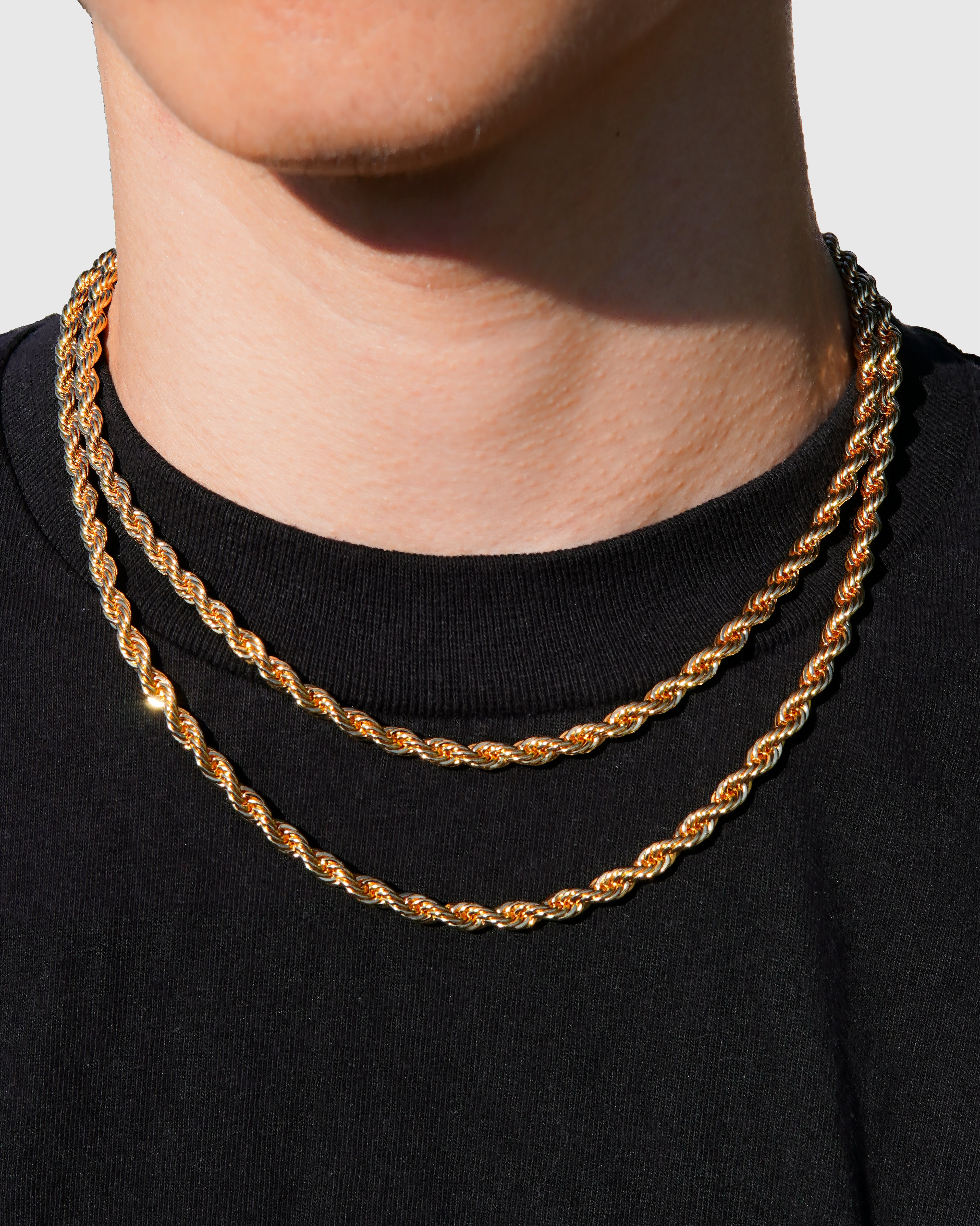 Rope Chain - 18K Gold (All Sizes)