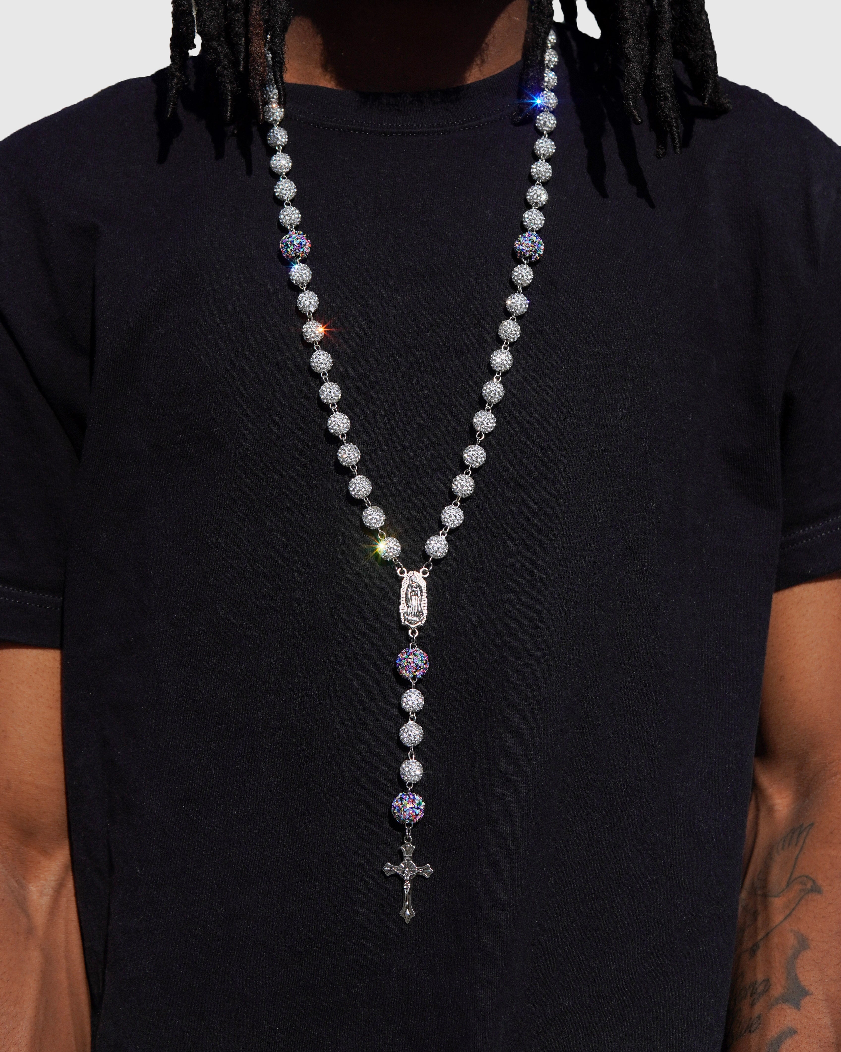 Silver - Rosary Necklace - Lavenir Jewelry