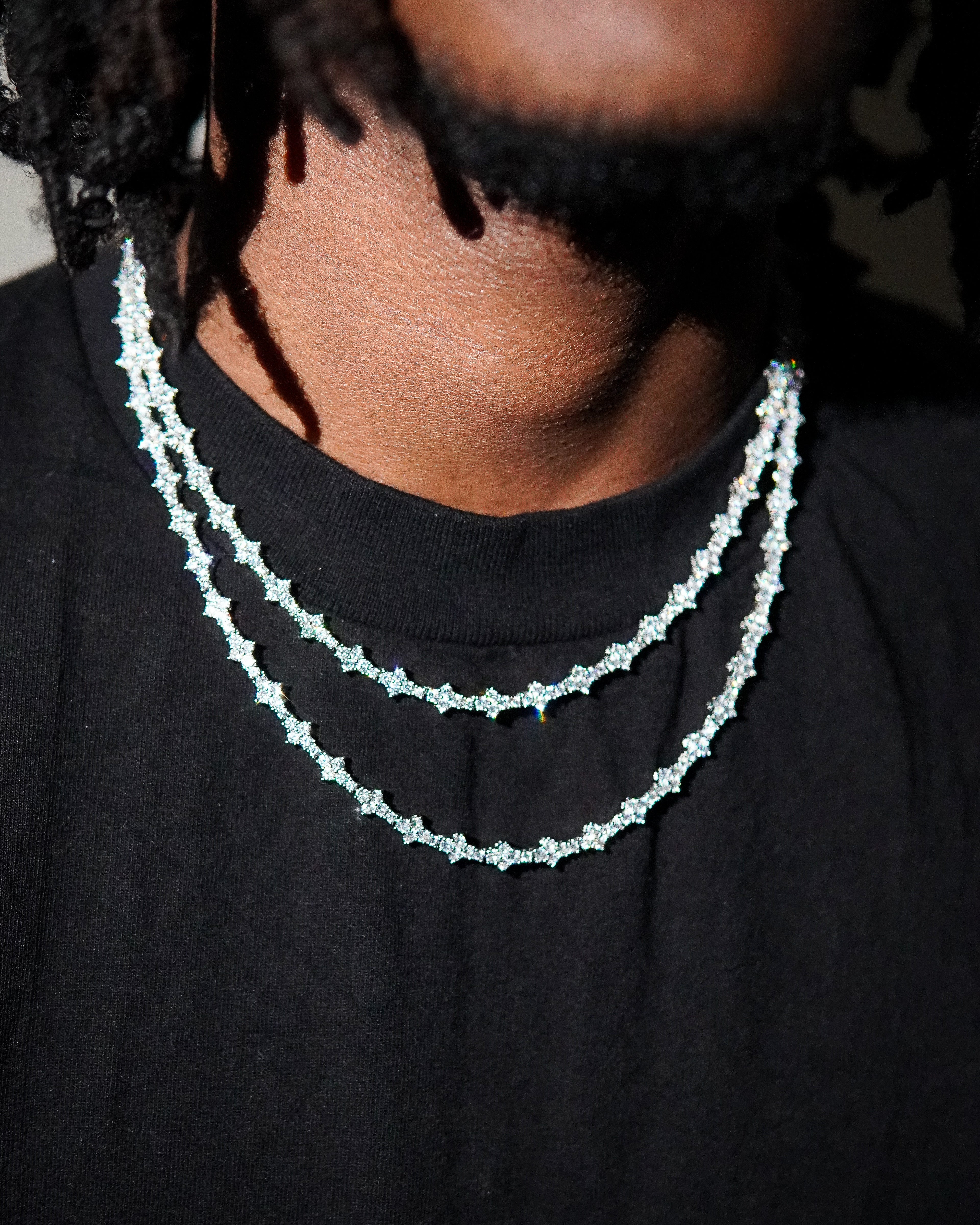 Diamond Tennis Chain - Starred - Lavenir Jewelry